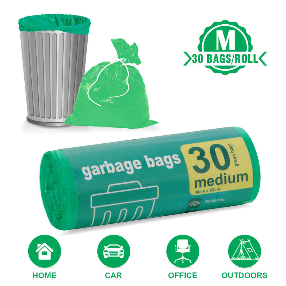Smart One Garbage Bag Roll Green - Medium - 19 x 21 Inch