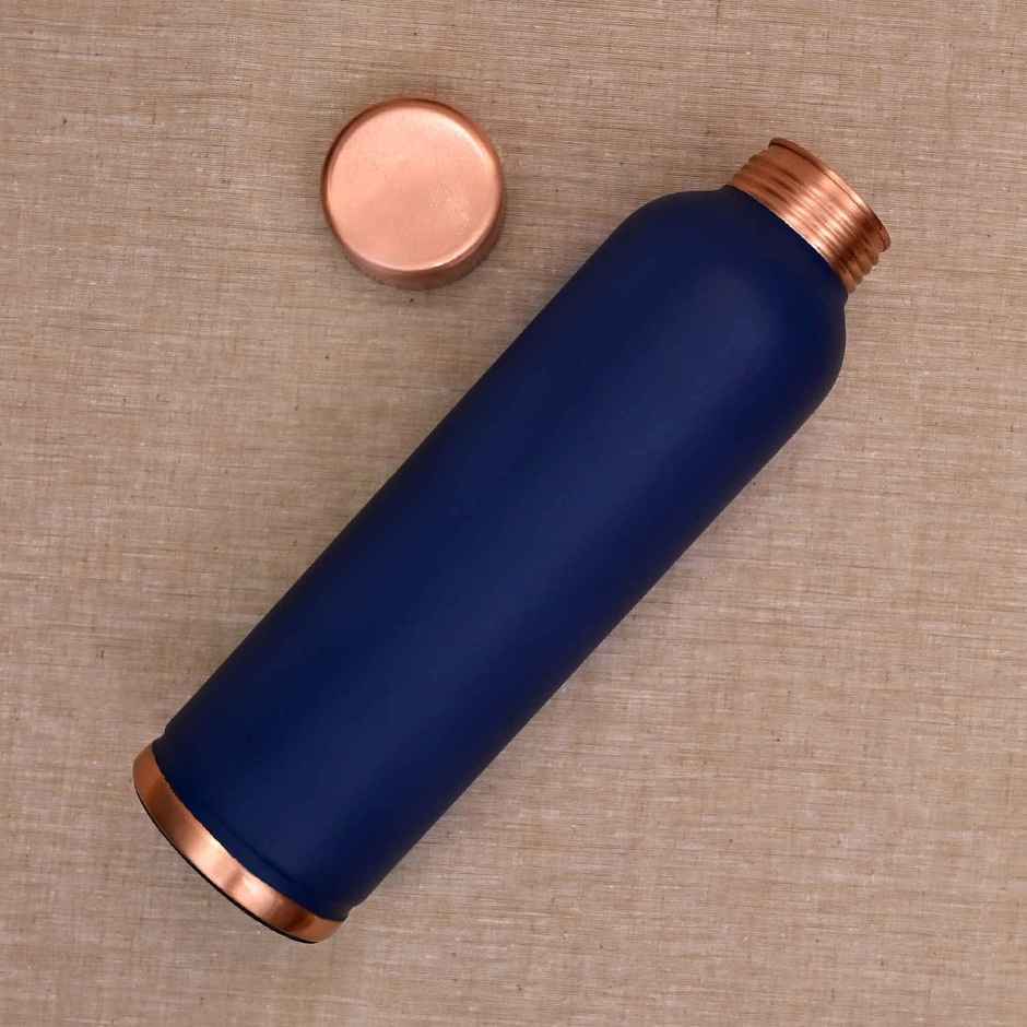 OGGN Copper Water Bottle For Daily & Office Use 950 ml, Blue |Pure Copper