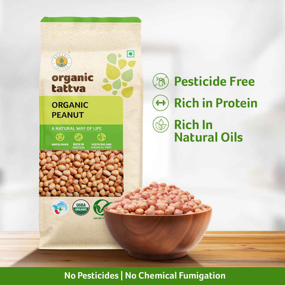 Organic Tattva Peanuts Pouch | Unpolished