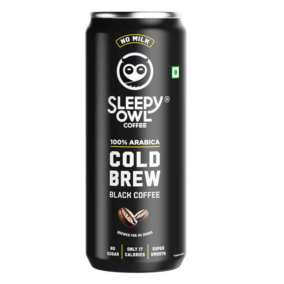 Sleepy Owl Cold Brew Black Cold Coffee Can