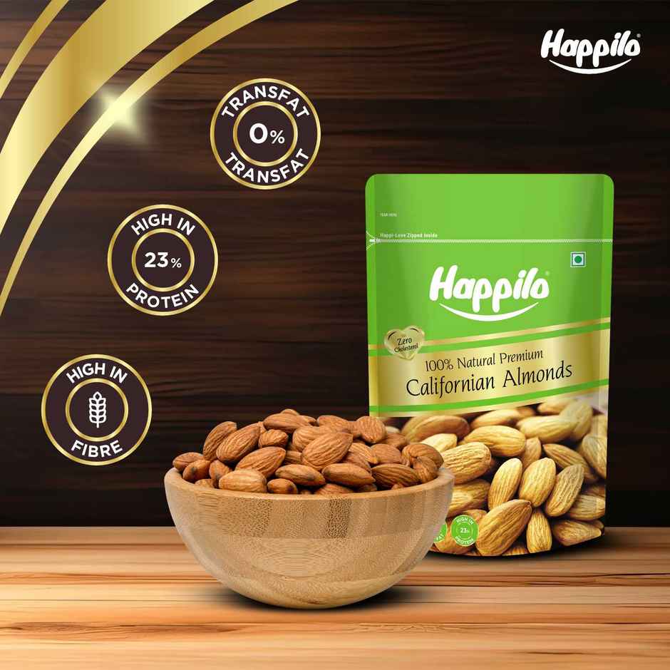 Happilo Premium California Almonds | Badam Giri | Dry Fruits