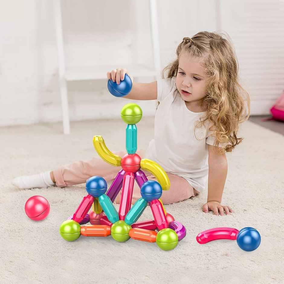 Kidara Magnetic Sticks & Balls Educational Building Toy for Kids