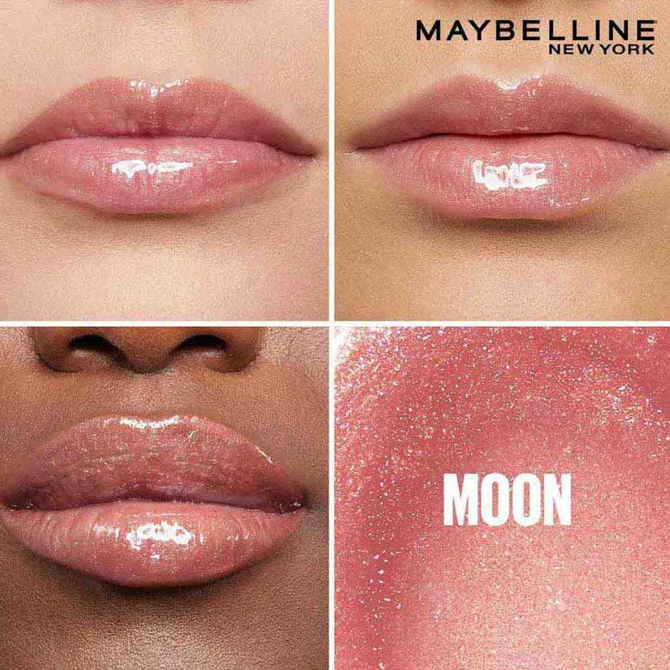 Maybelline New York Lifter Gloss 003 Moon, Tinted Lip Gloss With Hyaluronic Acid, Long-lasting