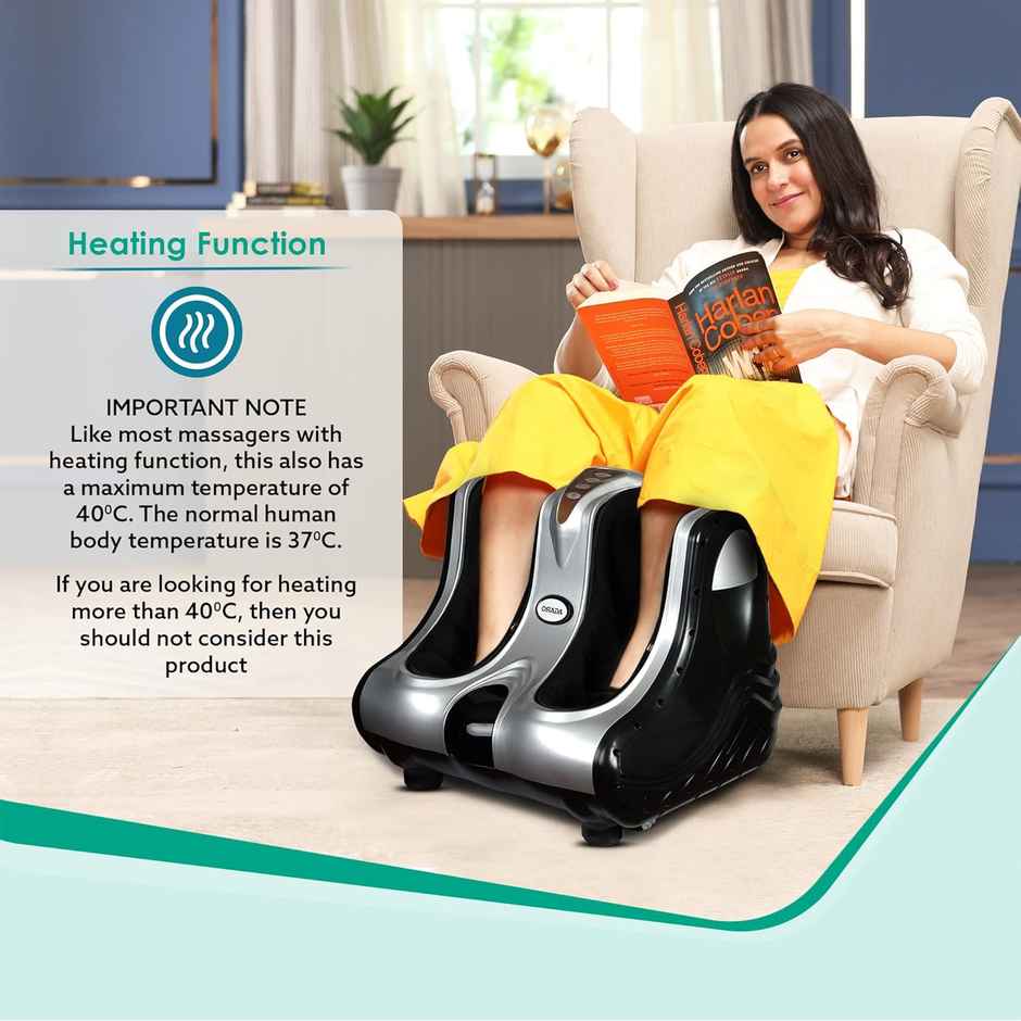 Agaro Amaze Foot, Calf & Leg Massager Machine, With Vibration & Heat, 3 Massage Levels, 4 Motors