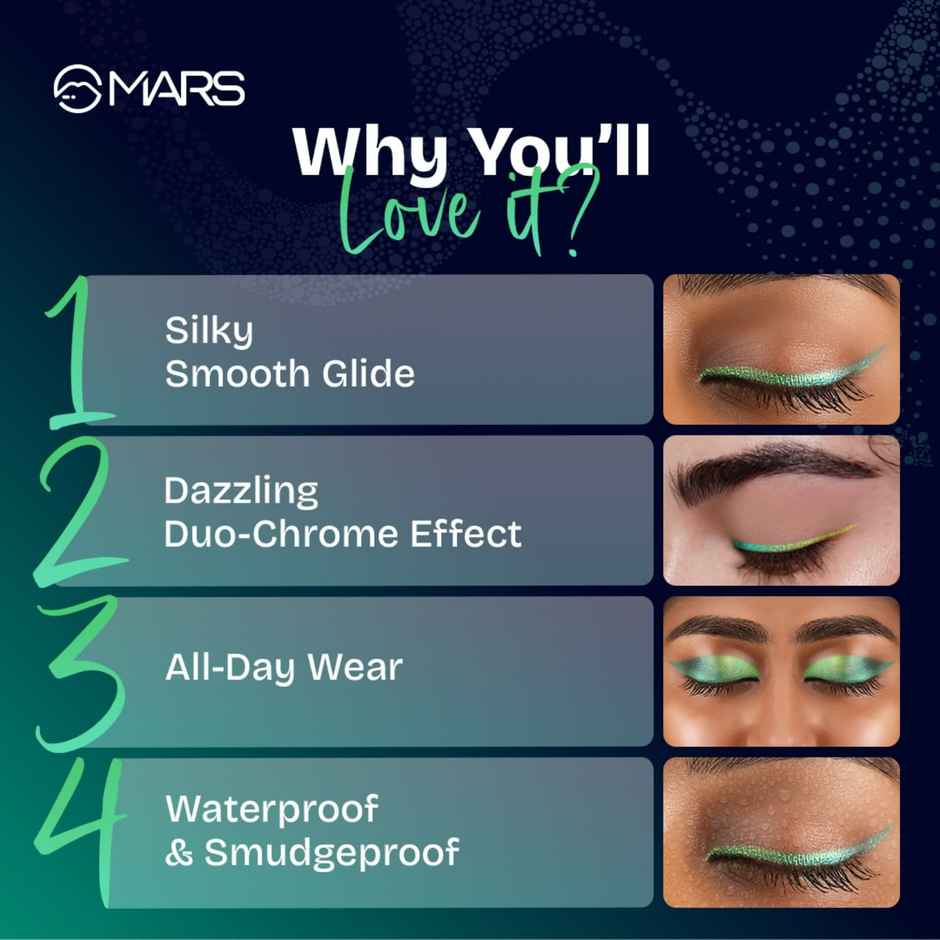 MARS Cosmetics Northern Lights In A Pen Retractable Eyeliner (0.35gm) (04-SIBERIAN SPECTRUM)