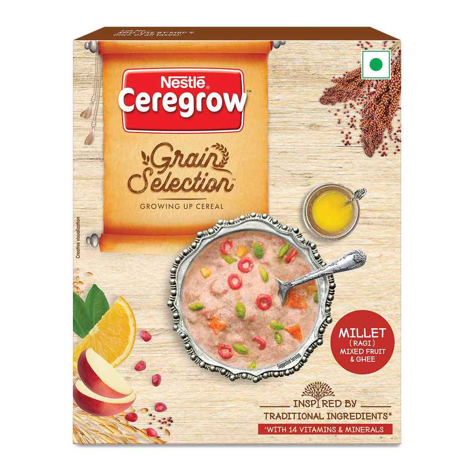 Nestle Ceregrow Grain Selection Growing Up Cereal - Ragi Mixed Fruit and Ghee