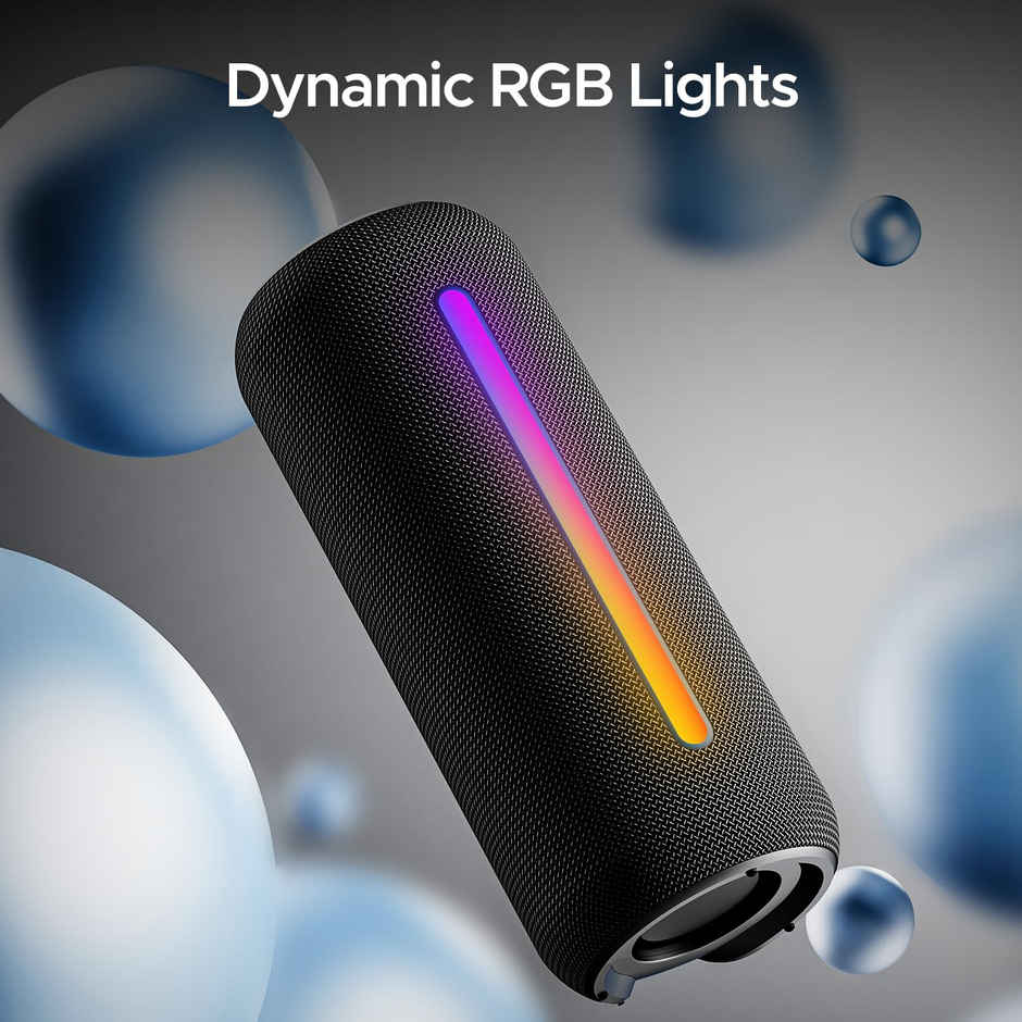 boAt Stone Spinx Pro BT Speaker w/ 20 W RMS Sound, 8H Playtime, BTv5.0 & RGB LEDs (Midnight Black)