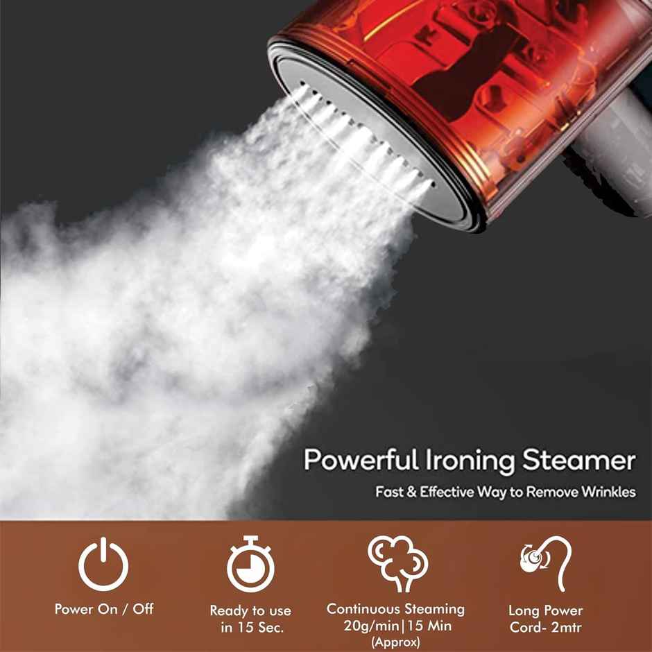 Warmex Handheld Garment Steamer For Clothes Steam Iron With 100Ml Water Tank 1200 Watt