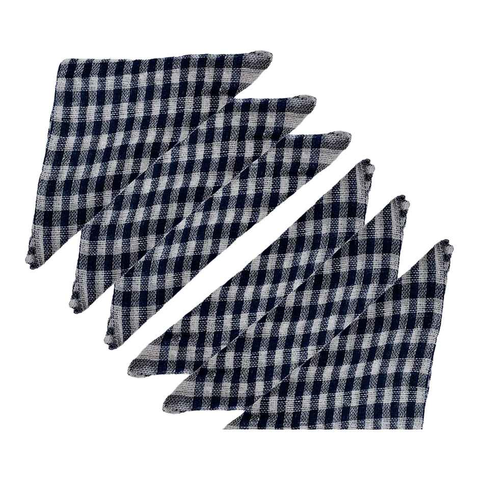 Kuber Industries Cotton Kitchen Duster|300 GSM Cleaning Clothes For Car|Desk|Set of 6|101|Blue