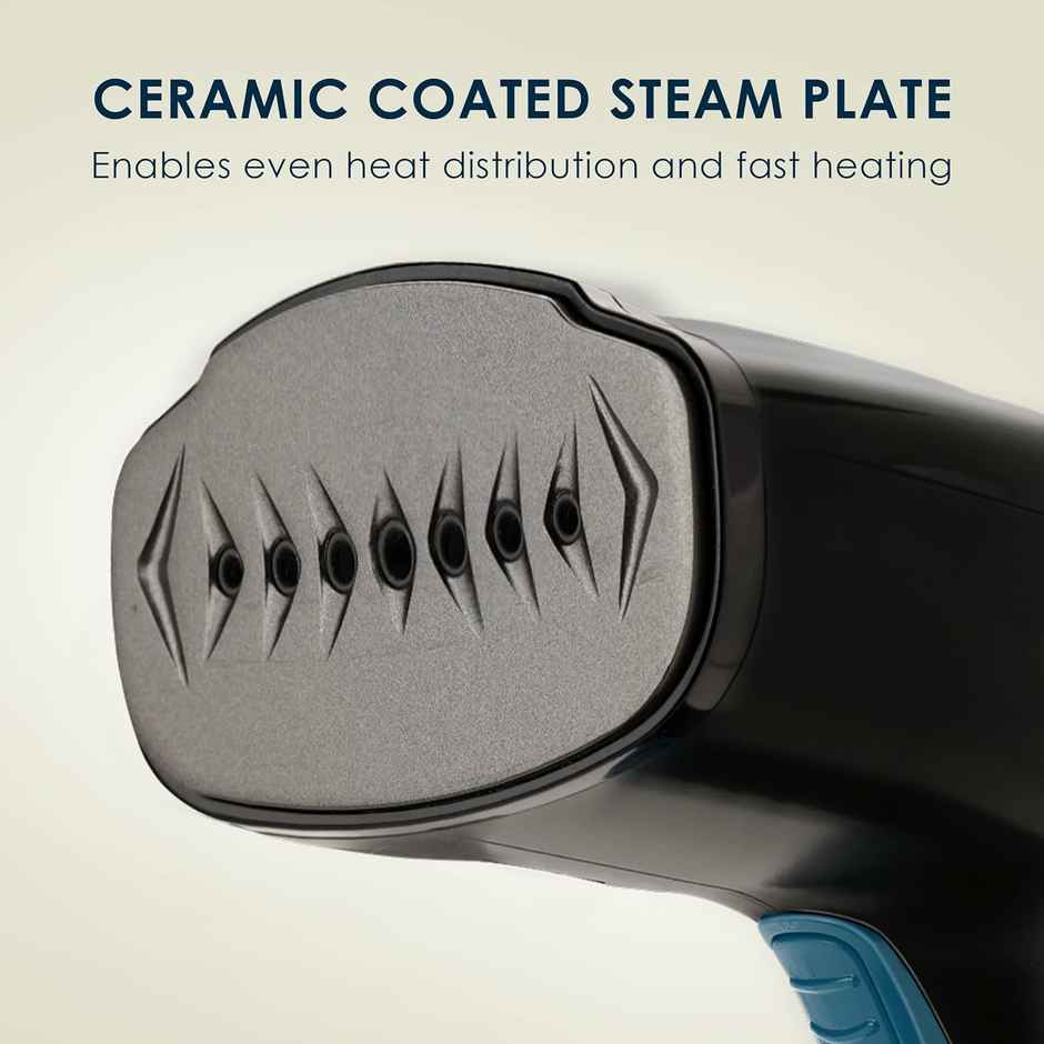 Agaro Signify Handheld Garment Steamer, 1500W, Wrinkle Remover, Iron, Ceramic Steam Nozzle, 260 ML Water Tank - Blue
