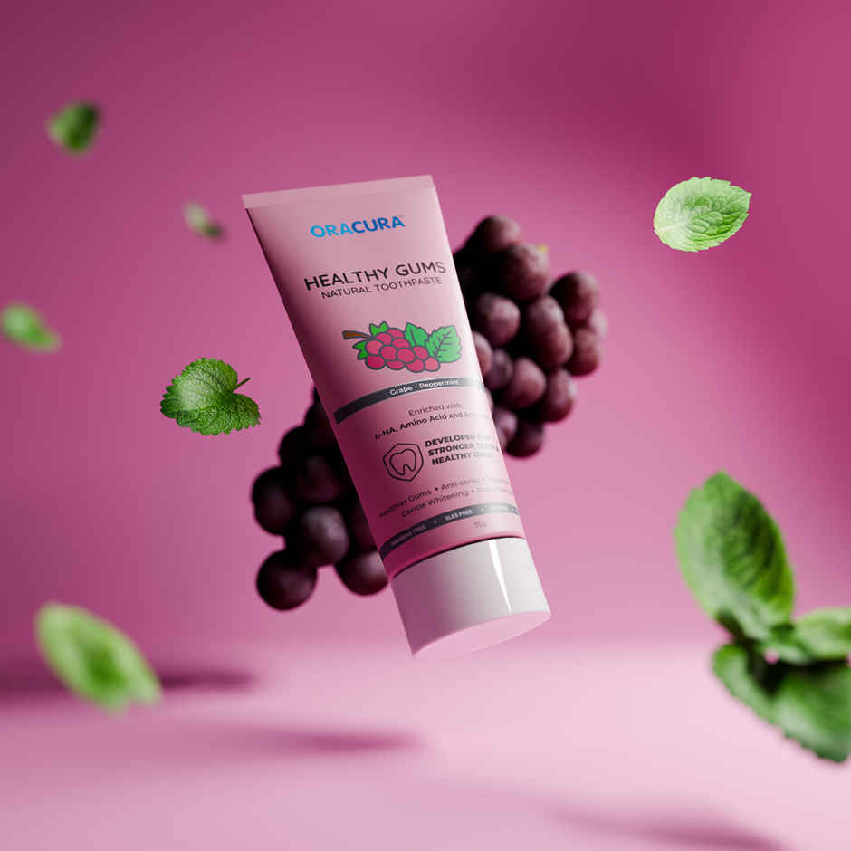 Oracura Healthy Gums Natural Toothpaste Grapes Combo