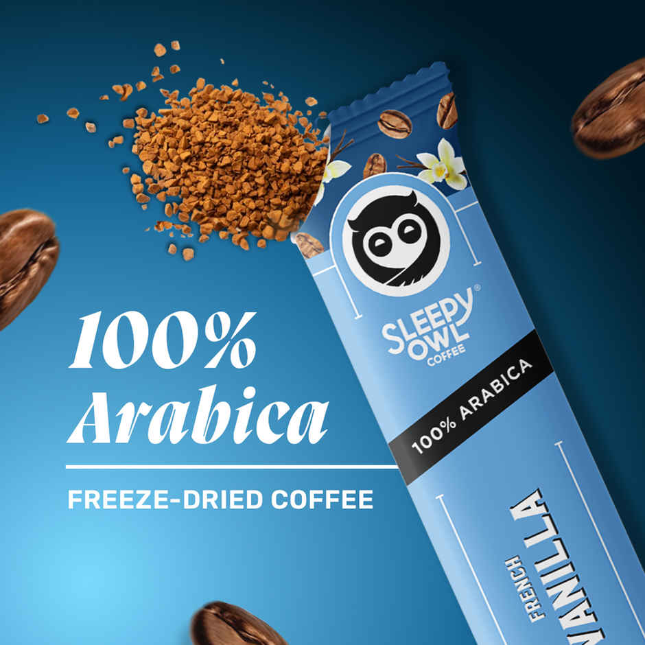 Sleepy Owl French Vanilla Arabica Instant Coffee Sachets Combo