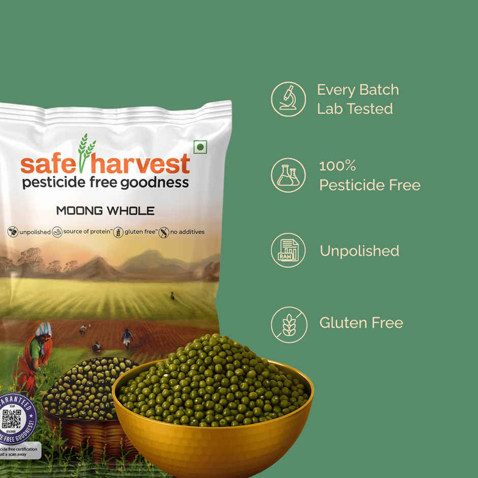 Safe Harvest Pesticide-Free Goodness Mung Whole | Vegan | Gluten Free
