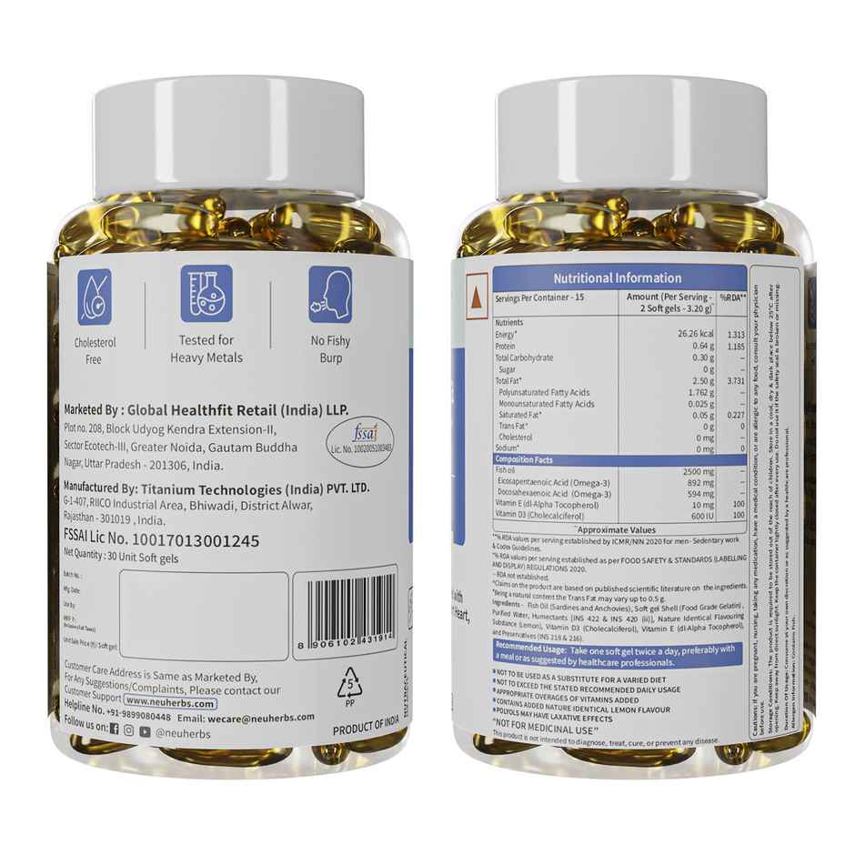 Neuherbs Fish Oil 30 Capsules