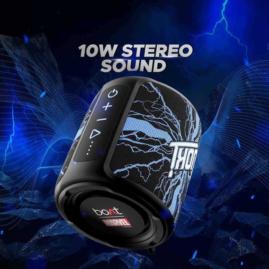 boAt Stone 350 Bluetooth Speaker w/ 10W RMS Stereo Sound & IPX7 Water Resistance (Electric Blue)