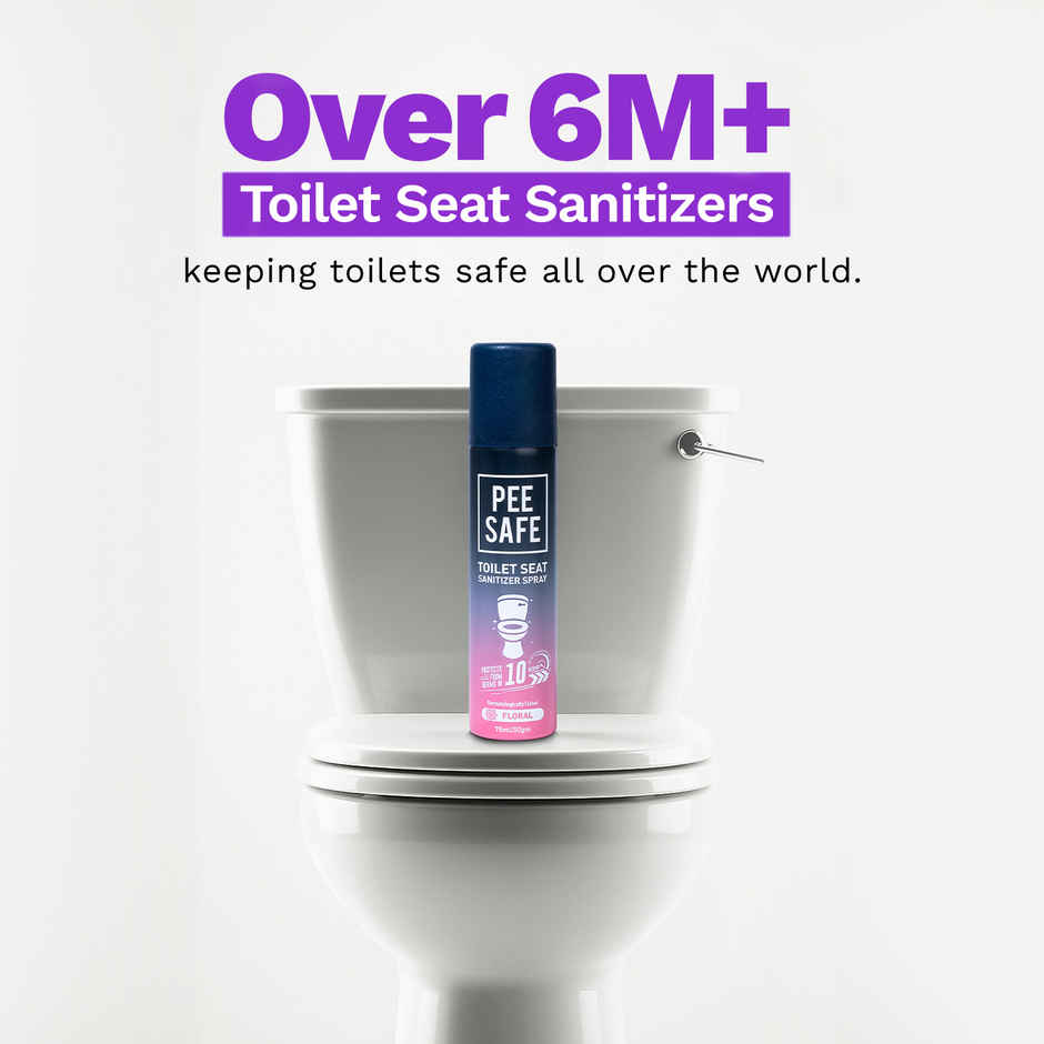 Pee Safe Toilet Seat Sanitizer Spray Floral Combo