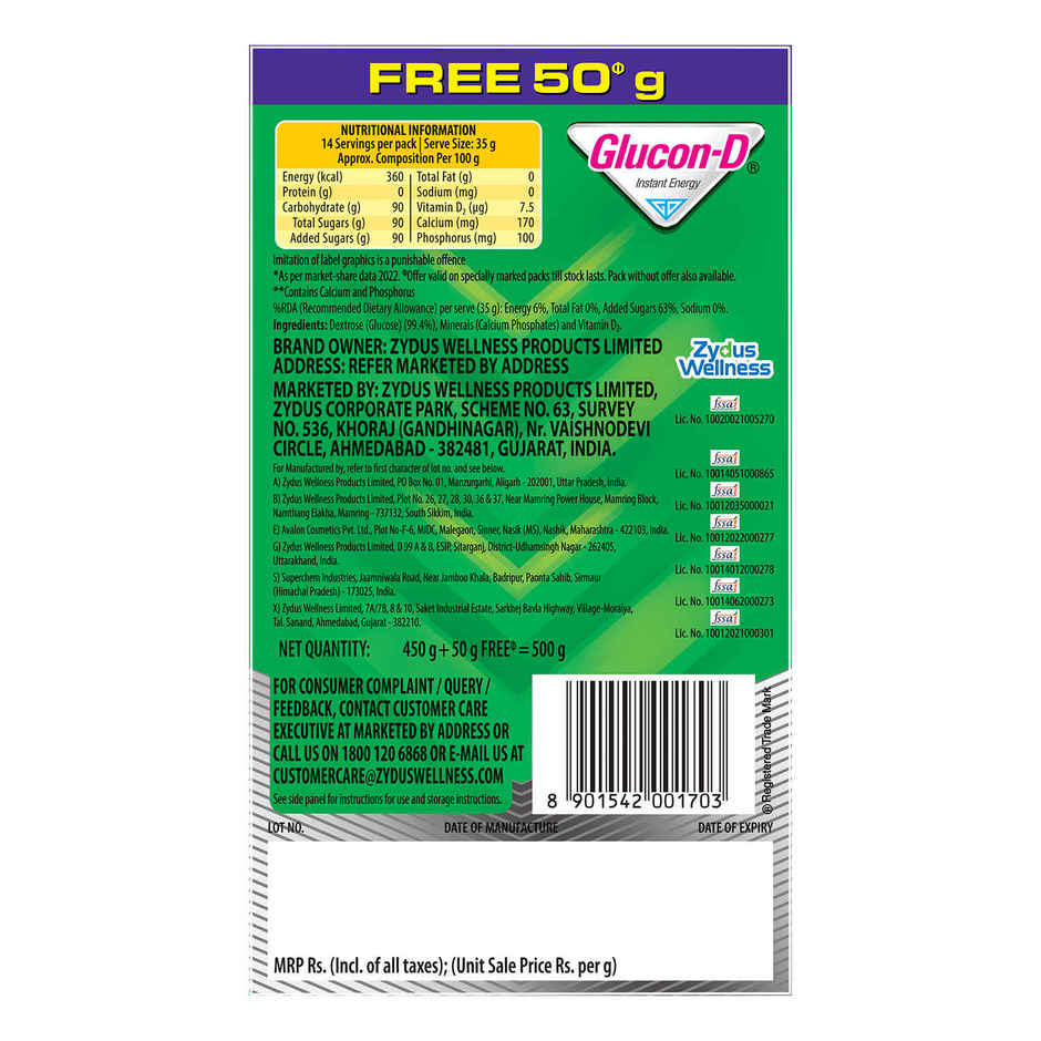 Glucon-D Regular with 3 Benefits of Energy, Recovery, and Immunity