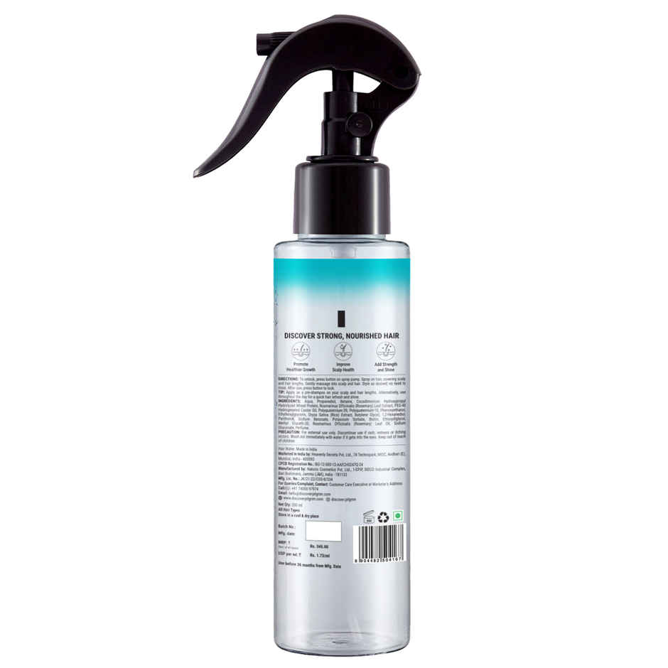 Pilgrim Korean Black Rice and Rosemary Water Spray with Biotin for Strong and Nourished Hair