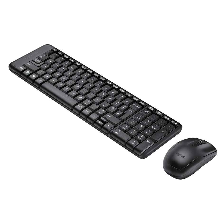 Logitech MK215 Wireless Keyboard and Mouse Combo, 2.4 GHz Wireless, 3 Years Warranty, Compact Design, 2-Year Battery Life(Keyboard),5 Month Battery Life(Mouse) PC/Laptop - Black