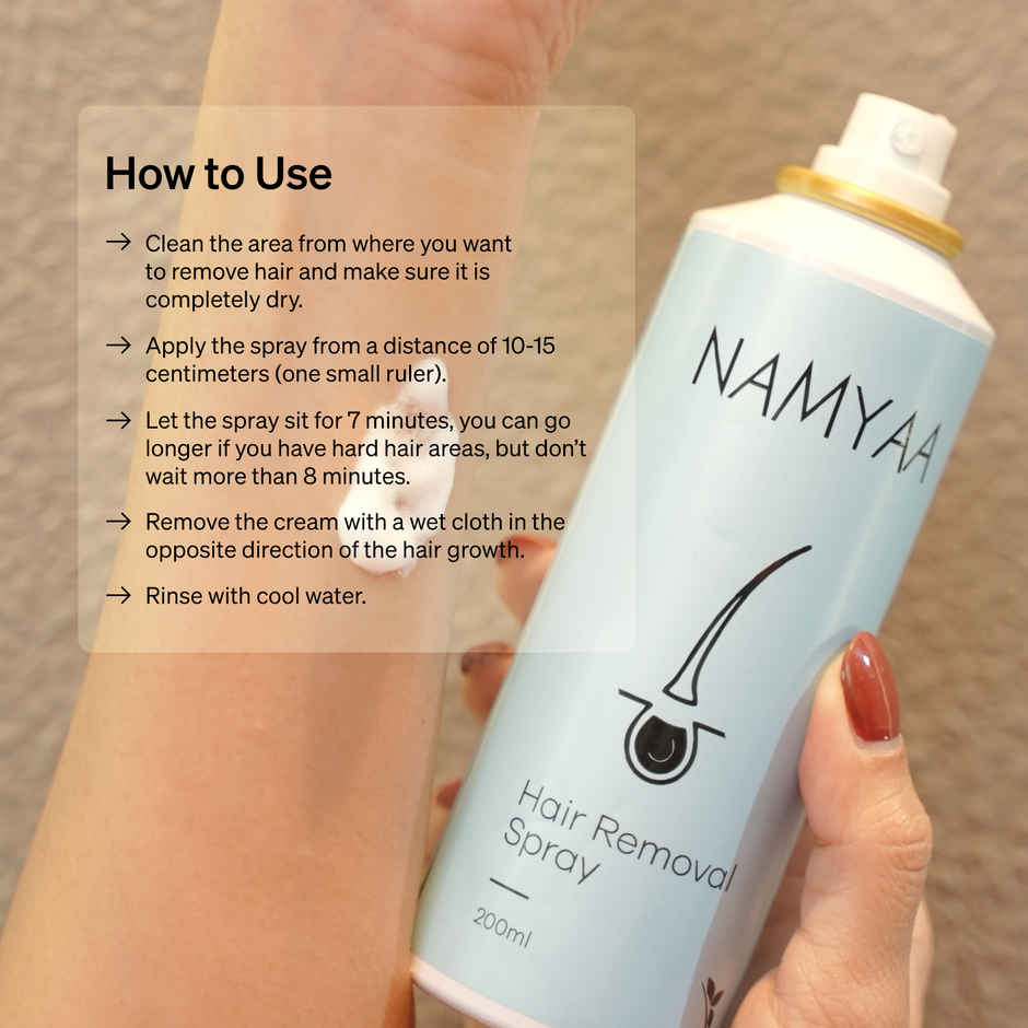 Namyaa Hair Removal Cream Spray|Painless Body Hair Removal For Underarm & Bikini Line | Pack Of 1
