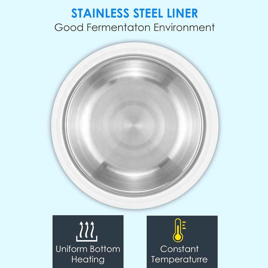 Agaro Classic Portable Yogurt Maker, 1.2L Capacity, Electric, Automatic