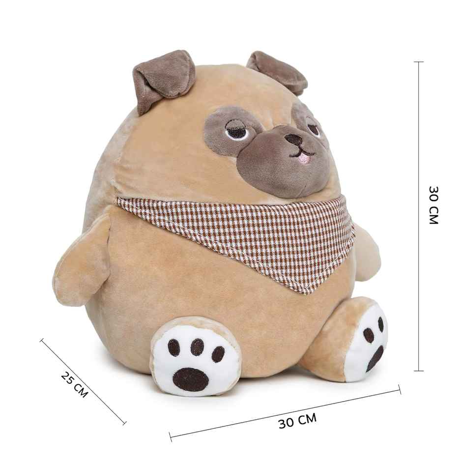 Webby Soft Animal Plush Dog Toy | Beige | 30 cm