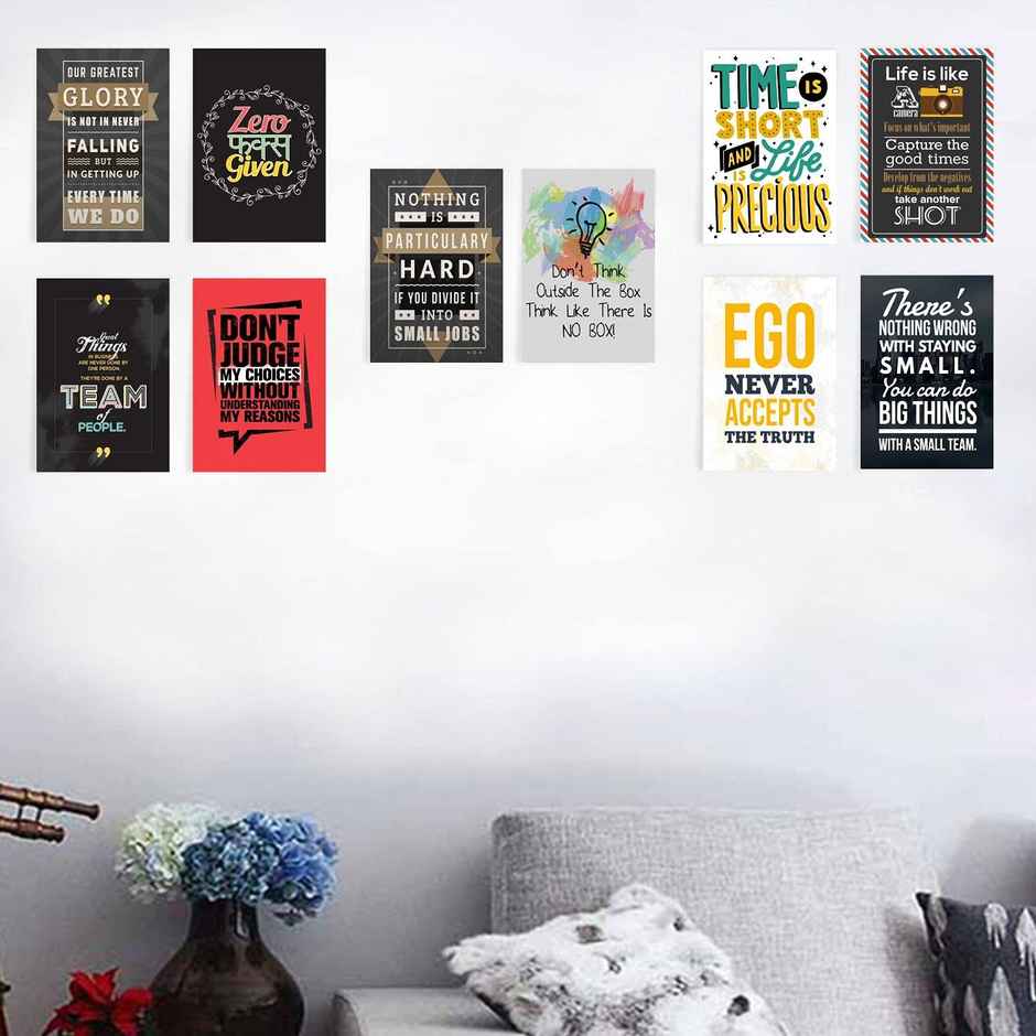 Paper Plane Design Wall Posters For Office Decor | Set of 10 | Size | 12 Inch x 18 Inch | D8