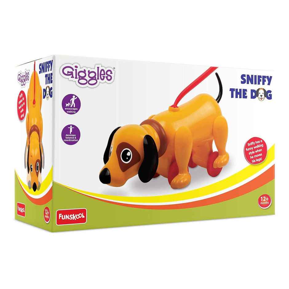 Giggles Funskool Sniffy The Dog Pull Along Toy
