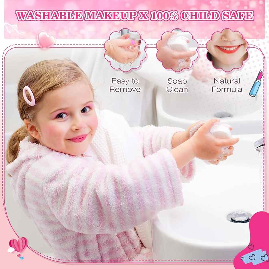 Kidology Kids Makeup Kit for Girl, Unicorn Toys for Girl Real Washable Makeup Girls Princess Play