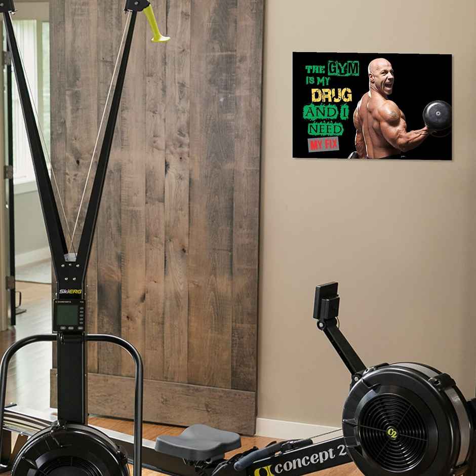 Paper Plane Design Motivational Gym Workout Posters For Wall | Size 12 x 18 Inch | D2