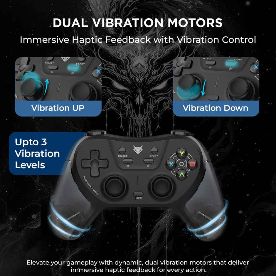 Evofox One S Wireless & Wired Gamepad For PC, Android, iOS With Dual Vibration | Turbo Mode