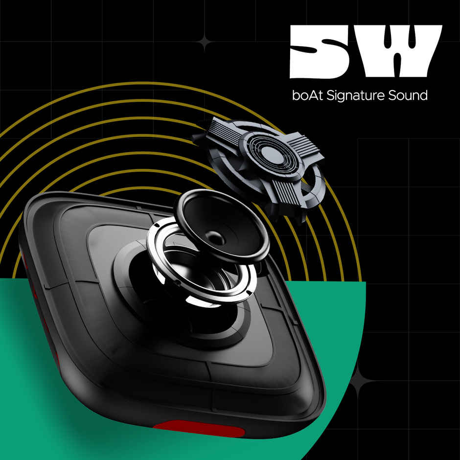 boAt Stone 190 Pro Bluetooth Speaker, 12 HRS Playback, TWS Feature & IPX6 Splash Resistance 5 W Bluetooth Speaker, Mono Channel - Raging Black