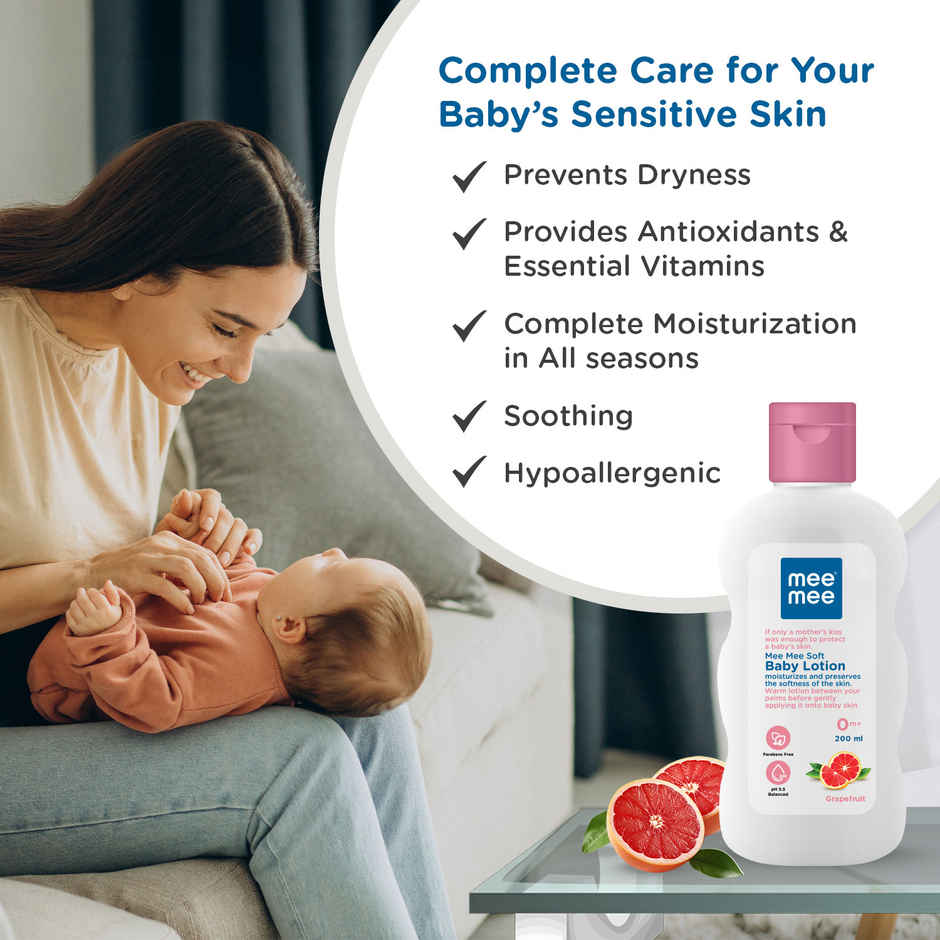 Mee Mee Baby Lotion With Grapefruit Extracts| Newborn Friendly