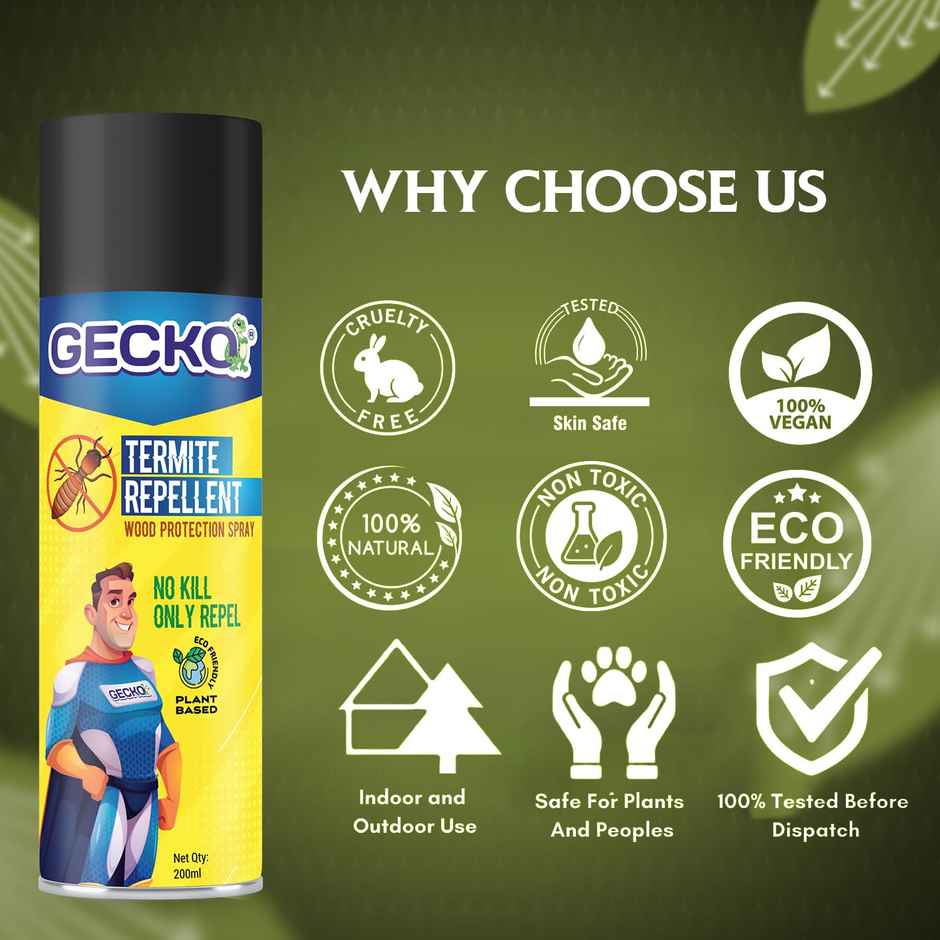 Gecko Termite Repellent Spray For Home | Herbal