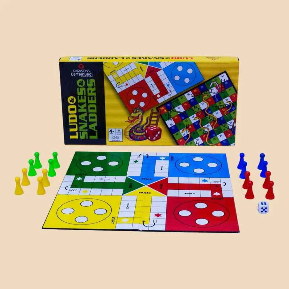Parksons Cartamundi Cartamundi Snake & Ladder and Ludo | 2 in 1 Board Game | 4+ years