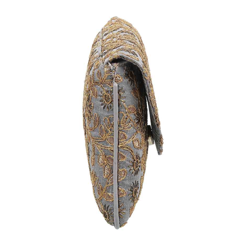 Metro Women's Fabric Clutch | Gun Metal - One Size