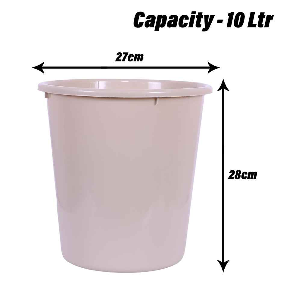 Kuber Industries Plastic Garbage Dustbin For Kitchen|Bathroom|Office|10 L|Pack of 2|Multi
