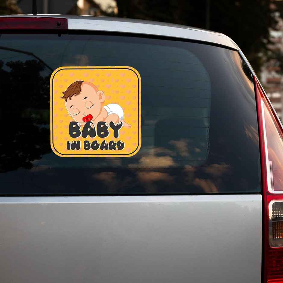 TiyuTrendzz Baby On Board Sleeping Child/Baby Vehicle Safety Self Adhesive Sign Sticker for Car