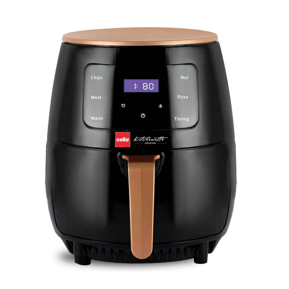Cello Smart Digital Air Fryer 1400W, 4.5 Liter | Uses Up To 90% Less Fat | Smart Touch Panel |Black