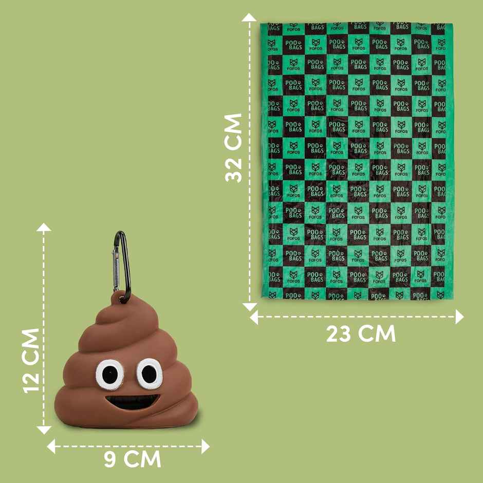 FOFOS Poop Bag Dispenser Set (34 Bags and 1 Dispenser) Biodegradable Bags | Leak Proof Waste Bags