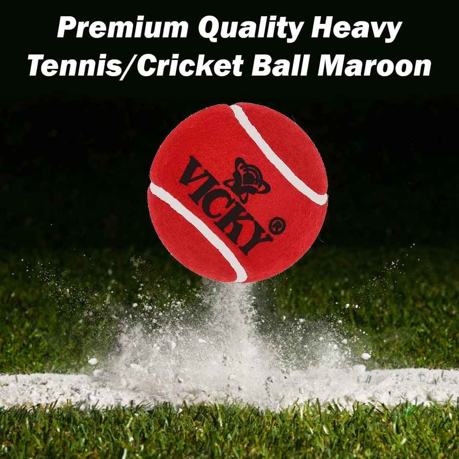 Vicky Heavy Weight Rubber Cricket Ball 1.0 PIECE (Red)