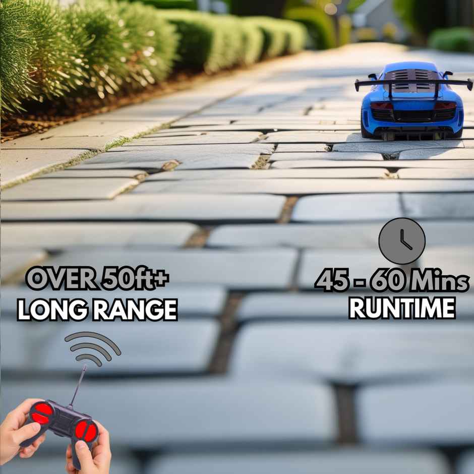 Race N Roll 1:24 Rechargeable Hi Speed Mini Remote Control Car - Aud Blue