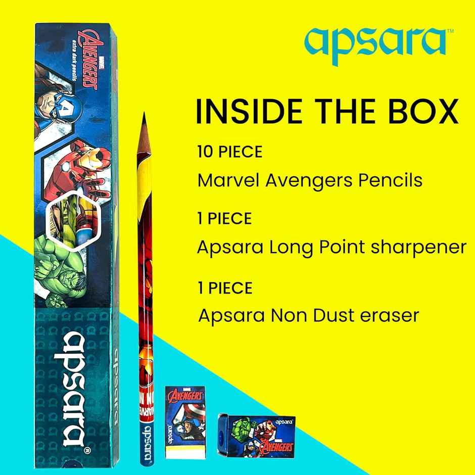 Apsara Marvel Avengers Extra dark pencil Pk-10