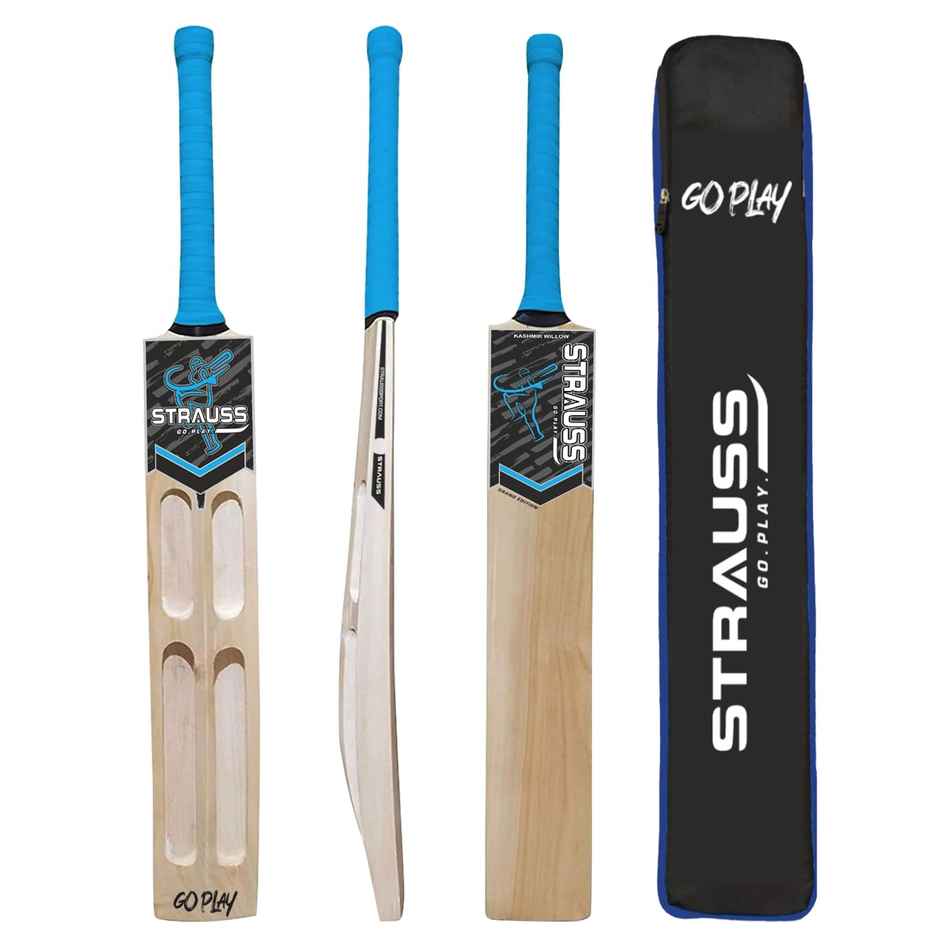 Strauss Grand Edition Kashmir Willow Scoop Bat, Size-SH, (Blue)
