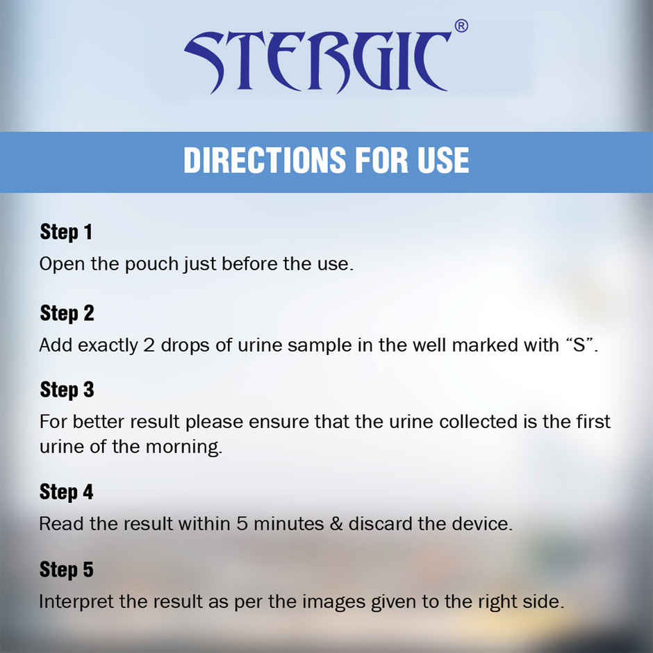 Stergic Pregnancy Rapid Test Kit One Step Urine Hcg Pregnancy Test Kit 99% Accuracy - Pack Of 5