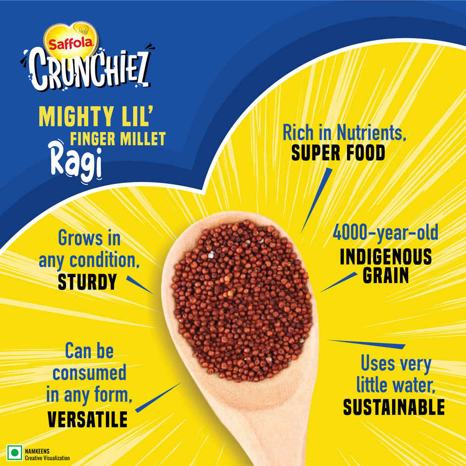 Saffola Crunchiez (Munchiez) Ragi Chips Masala Twist, Tasty and Healthy Snacks Chips Combo