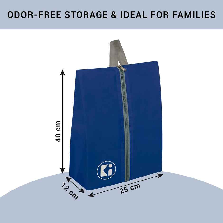 Kuber Industries Parachute Travel Shoe Organizer|Pack of 6|Royal Blue
