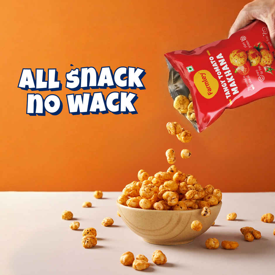 Farmley Tangy Tomato Makhana Roasted In Olive Oil Healthy Snacks