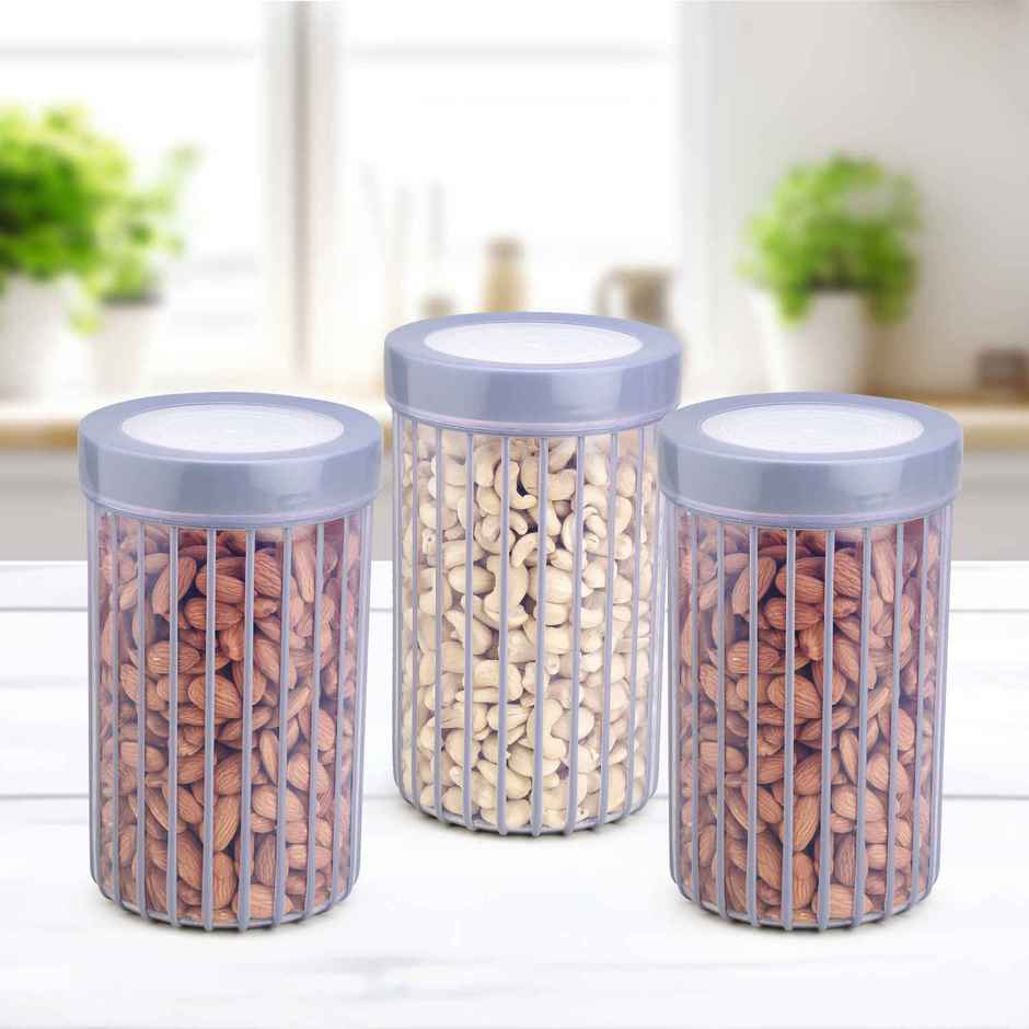 Joyo Better Home Linea Container 1500 ml (3 Pcs Set)- Grey