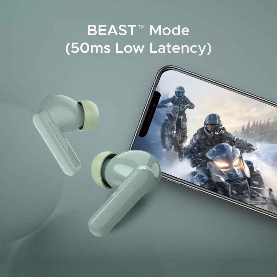 boAt Airdopes Ultra Plus TWS Earbuds With 50 Hrs Playback, 4-mic Enx Technology(Olive Slate)